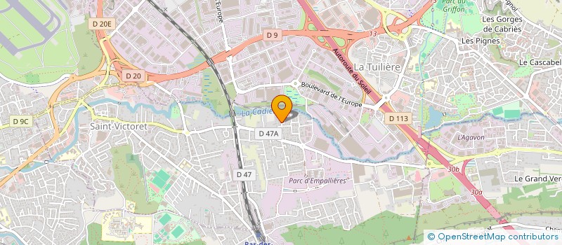 localisation de l'entreprise ZAK  SAINT-VICTORET