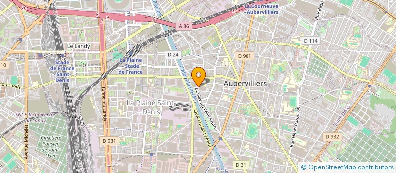 localisation de l'entreprise ZAK BATIMENT  AUBERVILLIERS