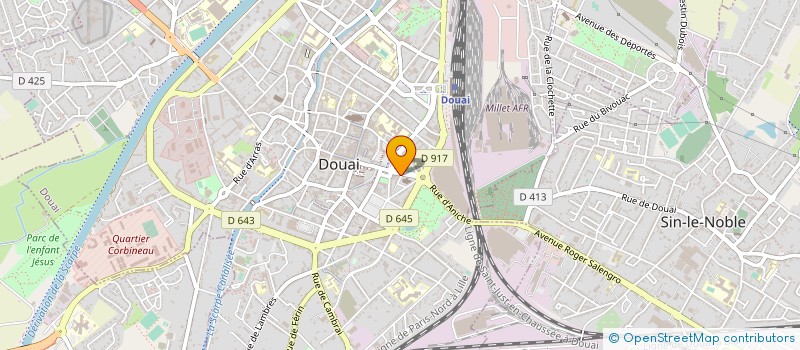 localisation de l'entreprise ZAK COIFFURE à DOUAI