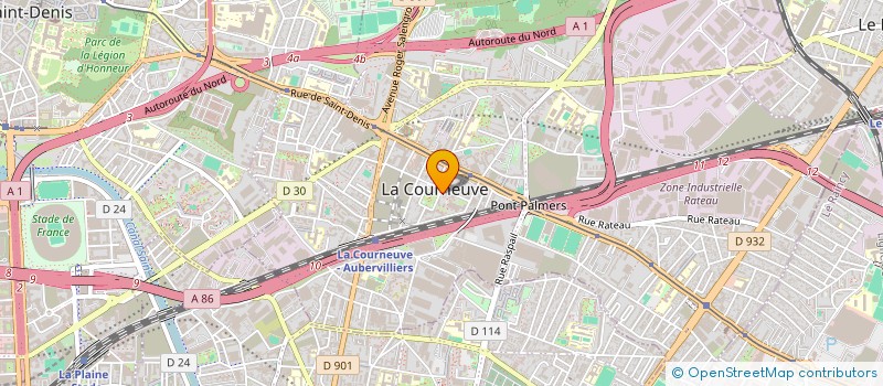 localisation de l'entreprise ZAKNOUN LOGISTIC à LA COURNEUVE