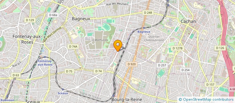 localisation de l'entreprise ZALINE COIFF à BOURG-LA-REINE