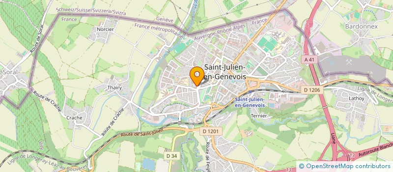 localisation de l'entreprise ZAM IMMO  SAINT-JULIEN-EN-GENEVOIS