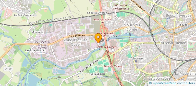 localisation de l'entreprise ZAMBRA GROUPE SECOND OEUVRE à RENNES