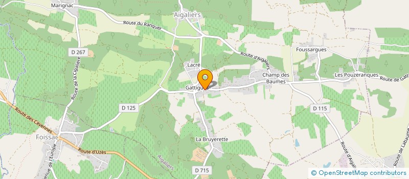 localisation de l'entreprise ZANELLI TP  AIGALIERS