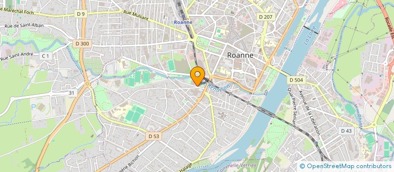 localisation de l'entreprise ZANETTO & CO à ROANNE