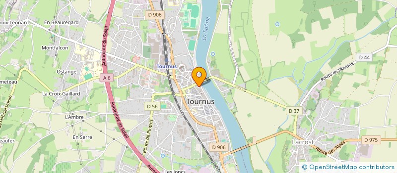 localisation de l'entreprise ZANIN ET GAUTHERON ARCHITECTES  TOURNUS