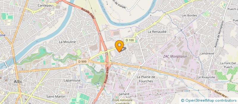 localisation de l'entreprise ZAP GO  ALBI