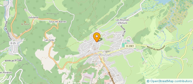 localisation de l'entreprise ZAPG 39  LES ROUSSES