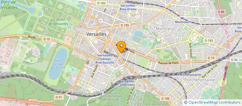localisation de l'entreprise ZARYS IMPEX à VERSAILLES
