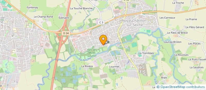 localisation de l'entreprise ZAS - BTP  NOYAL-CHATILLON-SUR-SEICHE