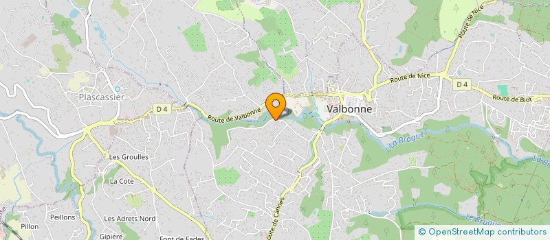 localisation de l'entreprise ZAT4BIZ  VALBONNE