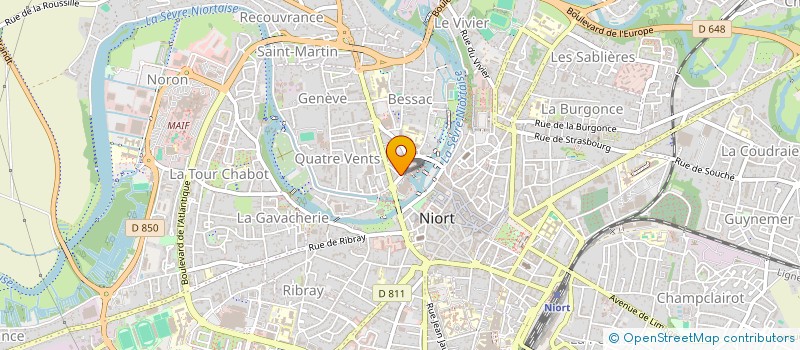localisation de l'entreprise ZAX à NIORT