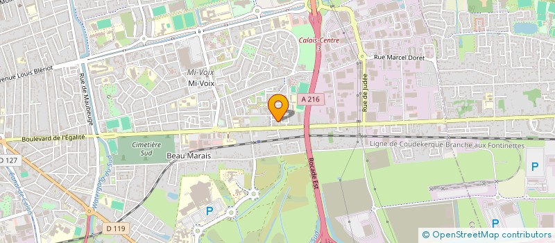 localisation de l'entreprise ZAX INVEST  CALAIS