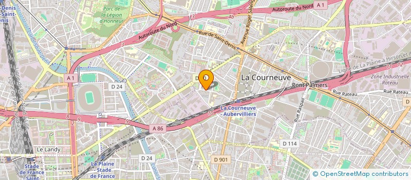 localisation de l'entreprise ZAYI à LA COURNEUVE