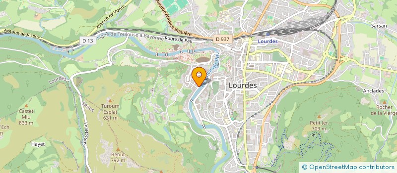 localisation de l'entreprise ZAZ  LOURDES