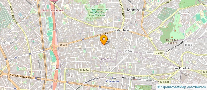 localisation de l'entreprise ZAZA à MONTREUIL