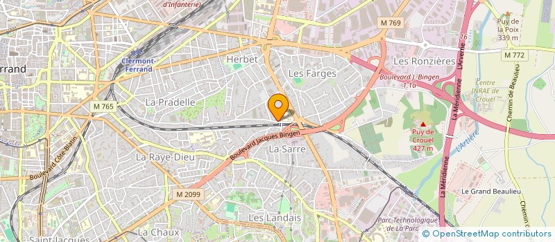 localisation de l'entreprise ZAZA THEATRALE COMEDIE  CLERMONT-FERRAND