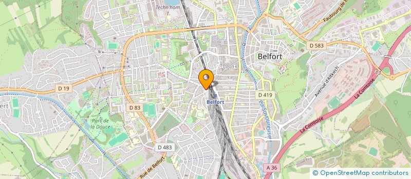 localisation de l'entreprise ZB IMMOBILIER à BELFORT