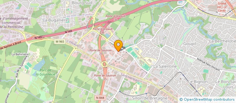 localisation de l'entreprise ZE BIKE à ORVAULT