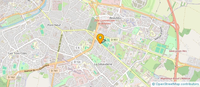 localisation de l'entreprise ZE ENERGIES VIENNE à POITIERS