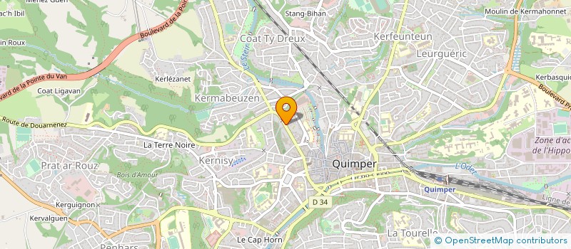 localisation de l'entreprise ZEBULON à QUIMPER