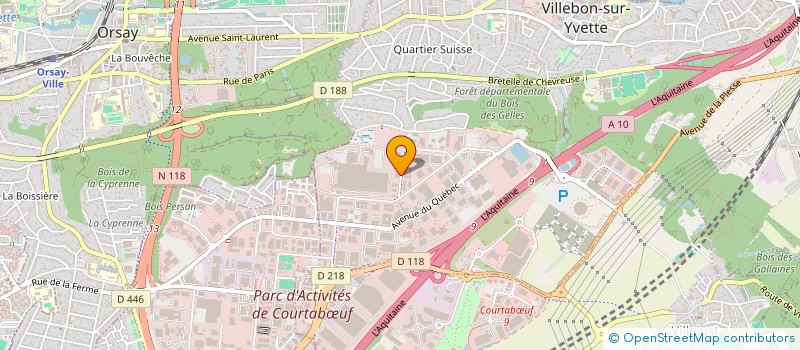 localisation de l'entreprise ZED à VILLEBON-SUR-YVETTE