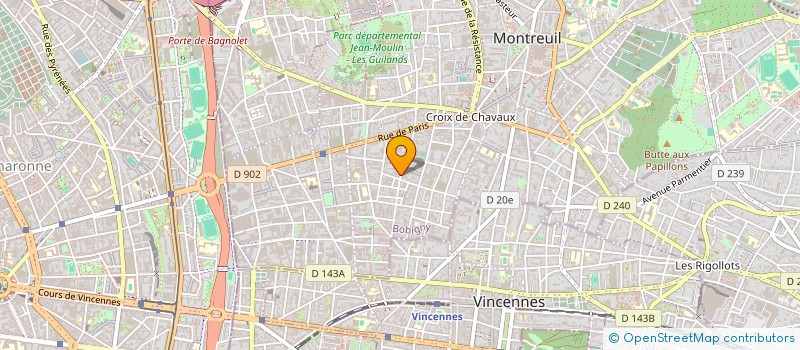 localisation de l'entreprise ZED FIBRE  MONTREUIL