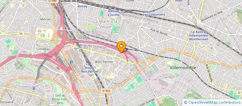 localisation de l'entreprise ZEDRENT à ROSNY-SOUS-BOIS