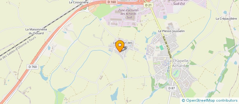 localisation de l'entreprise ZEF'IR  LES ACHARDS