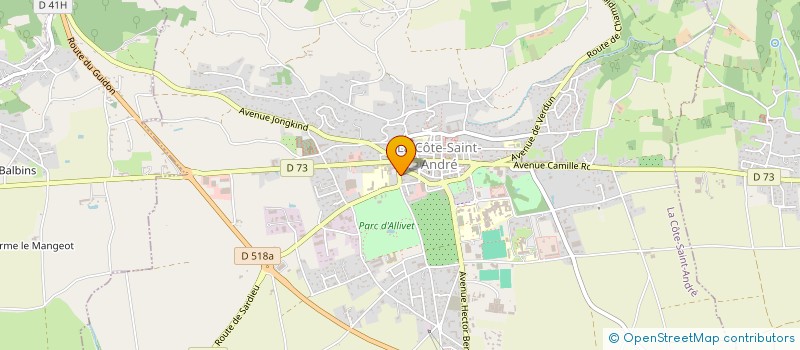 localisation de l'entreprise ZEFF 2 ROUES  LA COTE-SAINT-ANDRE