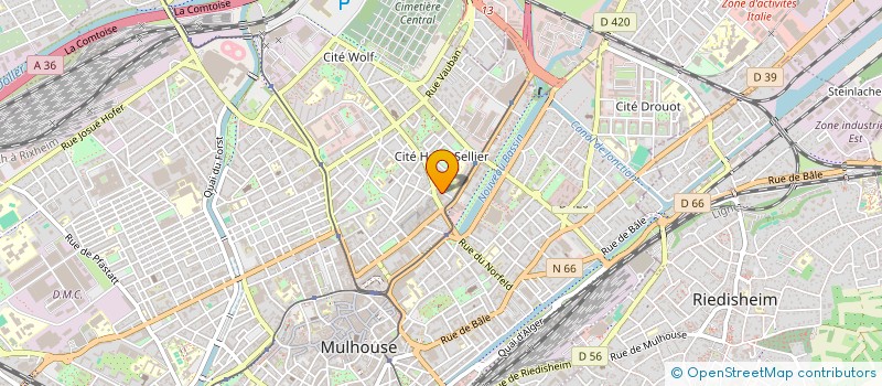 localisation de l'entreprise ZEHLER INGENIERIE à MULHOUSE