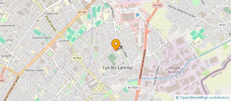 localisation de l'entreprise ZELENI à LYS-LEZ-LANNOY