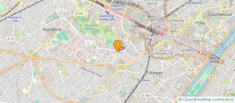 localisation de l'entreprise ZELIA à NANTERRE