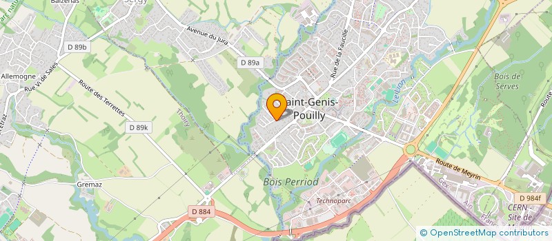 localisation de l'entreprise ZELIA à SAINT-GENIS-POUILLY