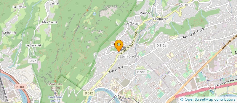 localisation de l'entreprise ZELIG à LA TRONCHE