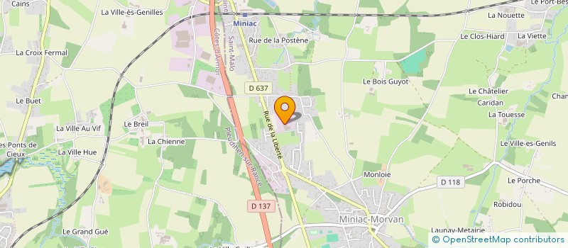 localisation de l'entreprise ZELP  MINIAC-MORVAN