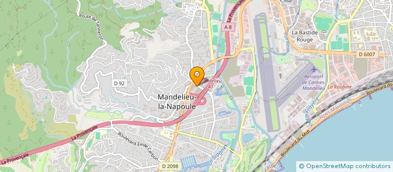 localisation de l'entreprise ZEN ASSISTANCE à MANDELIEU-LA-NAPOULE
