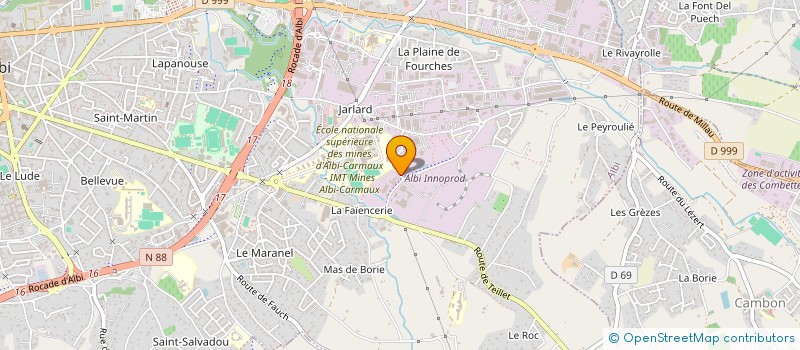 localisation de l'entreprise ZEN EAT à ALBI