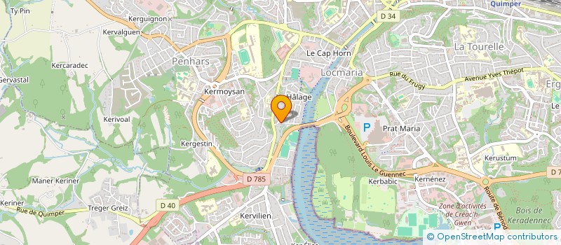 localisation de l'entreprise ZENA à QUIMPER