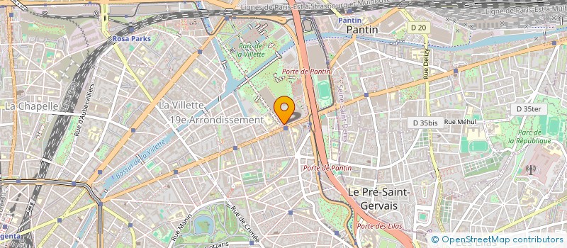 localisation de l'entreprise ZENITH PARIS - LA VILLETTE  PARIS