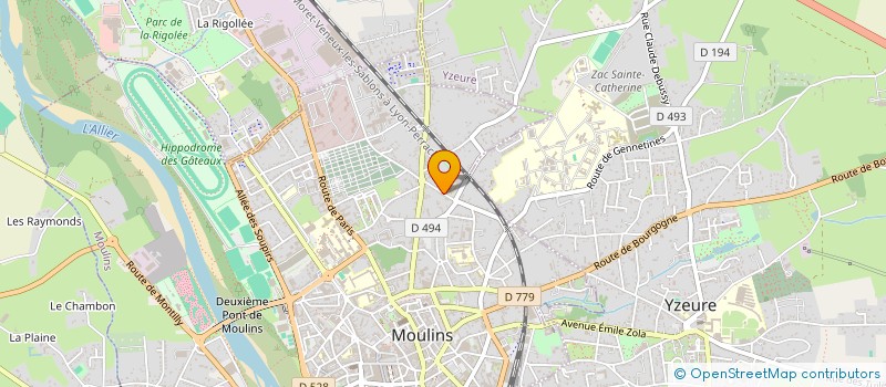 localisation de l'entreprise ZENITH-S.A.S à MOULINS