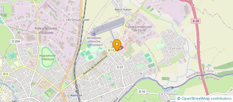 localisation de l'entreprise ZENITH TELEVISION à ALENCON
