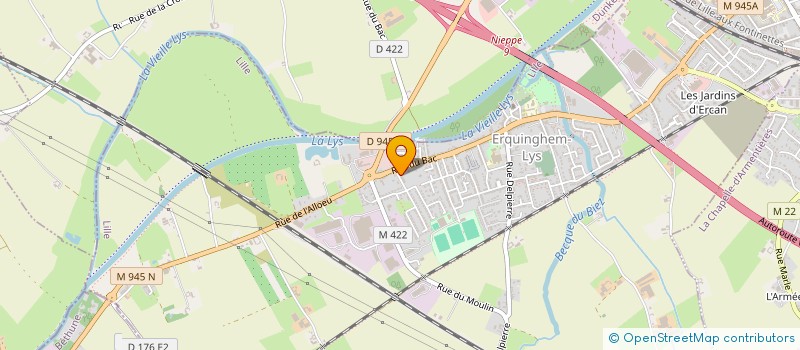 localisation de l'entreprise ZENWAY FRELINGHIEN  ERQUINGHEM-LYS