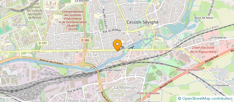 localisation de l'entreprise ZEPHYR  CESSON-SEVIGNE