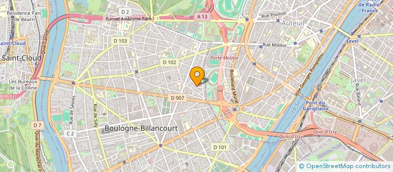 localisation de l'entreprise ZEPHYR COACHING à BOULOGNE-BILLANCOURT