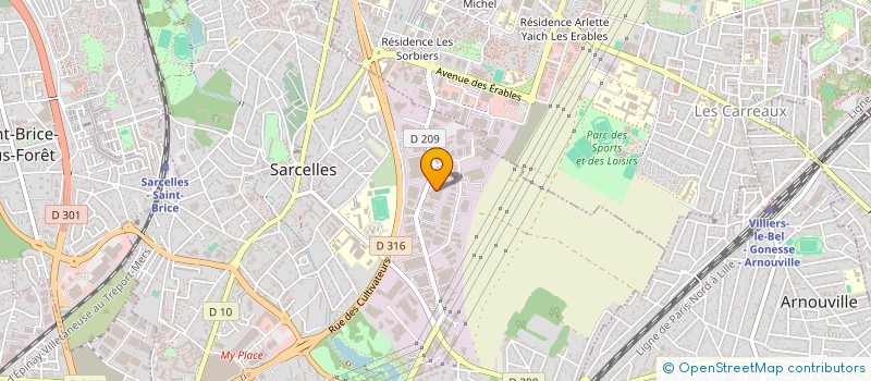 localisation de l'entreprise ZER PACK  SARCELLES