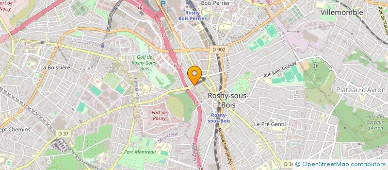 localisation de l'entreprise ZERA (ZONE ECOLOGIQUE DE RECHERCHE ET D'ACTION) à ROSNY-SOUS-BOIS