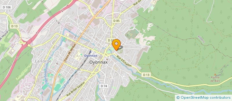 localisation de l'entreprise ZETA à OYONNAX