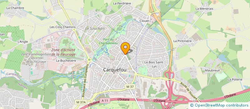 localisation de l'entreprise ZETA TECHS à CARQUEFOU