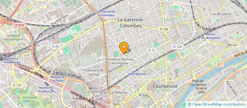 localisation de l'entreprise ZETE BAT à COURBEVOIE